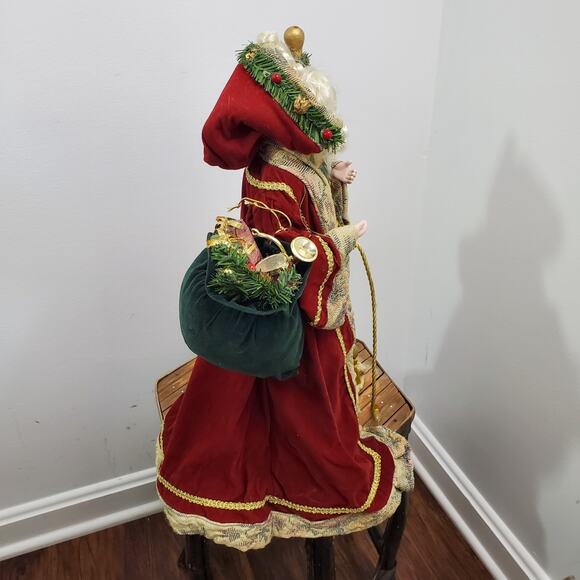 Vintage St Nicholas Santa Claus Tree Topper or Shelf Sitter Christmas Holiday - Picture 8 of 10